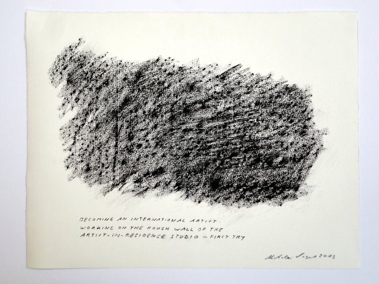 Nikolai Vogel: Becoming An International Artist (1), Pastell auf Papier, 24 x 31 cm (c) Nikolai Vogel / VG Bild-Kunst, Bonn 2015