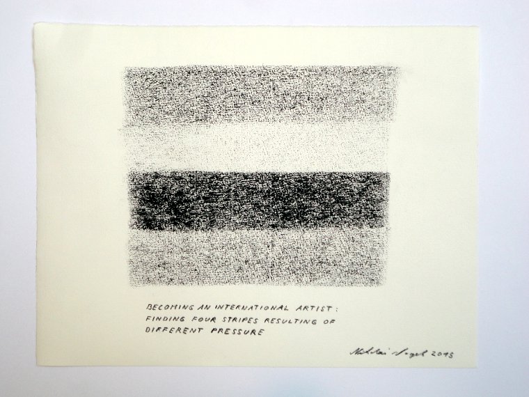 Nikolai Vogel: Becoming An International Artist (10), Pastell auf Papier, 23 x 31 cm (c) Nikolai Vogel / VG Bild-Kunst, Bonn 2015
