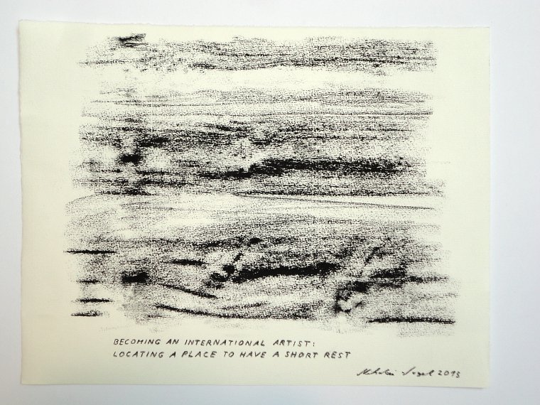 Nikolai Vogel: Becoming An International Artist (16), Pastell auf Papier, 23 x 31 cm (c) Nikolai Vogel / VG Bild-Kunst, Bonn 2015