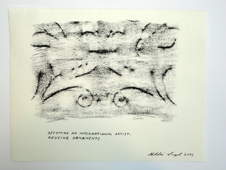 Nikolai Vogel: Becoming An International Artist (18), Pastell auf Papier, 23 x 31 cm (c) Nikolai Vogel / VG Bild-Kunst, Bonn 2015