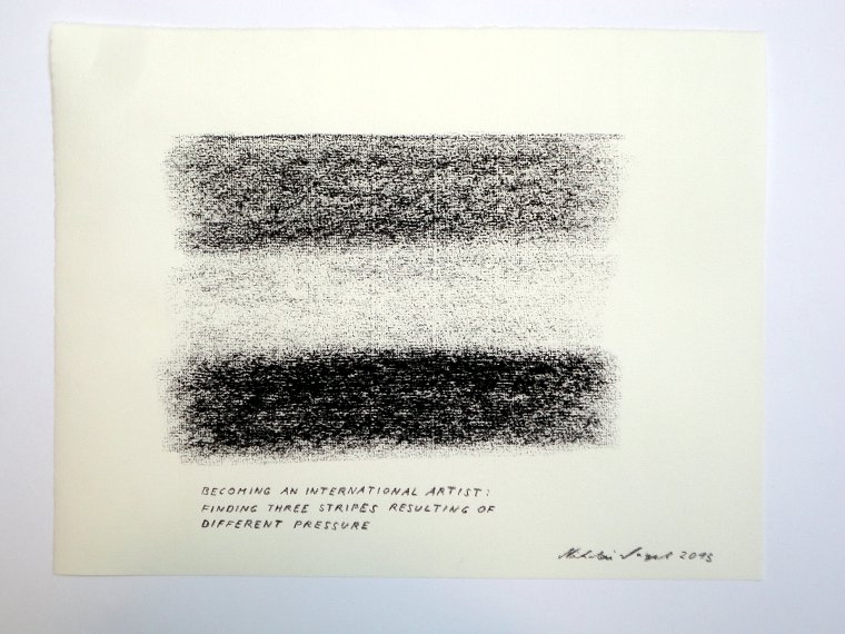 Nikolai Vogel: Becoming An International Artist (9), Pastell auf Papier, 23 x 31 cm (c) Nikolai Vogel / VG Bild-Kunst, Bonn 2015