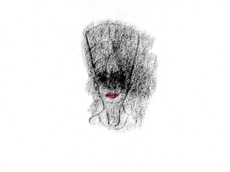 Nikolai Vogel: Looking Into The Gaze Of Nefertiti, Variation I, Pastell auf Papier, 22,7 x 30,5cm (c) Nikolai Vogel / VG Bild-Kunst, Bonn 2015